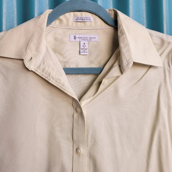 Hudson Room Classic Light Tan Dress Shirt Size 4 - Picture 6 of 11